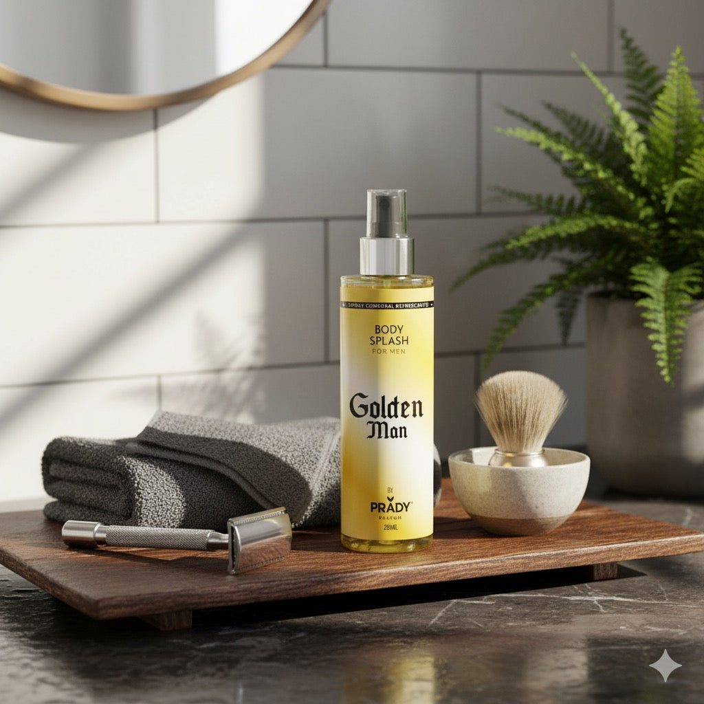 Brume corps et cheveux 250ml – Golden Man – parfum masculin intense et élégant longue tenue