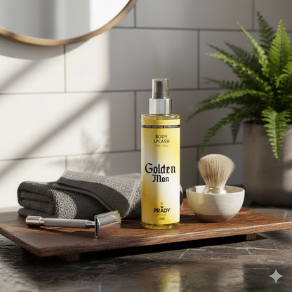 Brume corps et cheveux 250ml – Golden Man – parfum masculin intense et élégant longue tenue