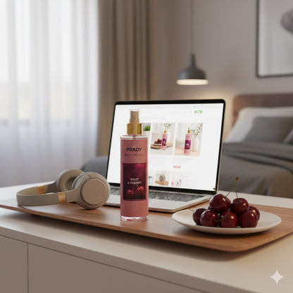 BRUME CORPS ET CHEVEUX - CERISE NOIR GRIOTTE - WHAT A CHERRY - PRADY - 250ML